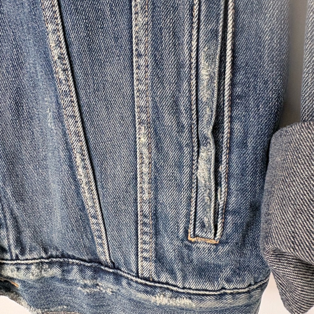 ABLE Women's Blue Jean Jacket Sz. Lg - Picture 9 of 10